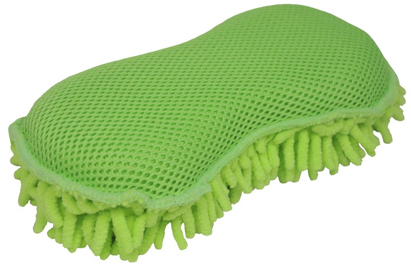 Eurow Detailerâ€™s Preference Microfiber Car Wash Sponge for Auto Detailing, RV, Boat, Motorcycle, Double-Sided with Chenille and Scour Scrubber, Scratch-Free, Lint-Free, Super Absorbent, Reusable - Image 1